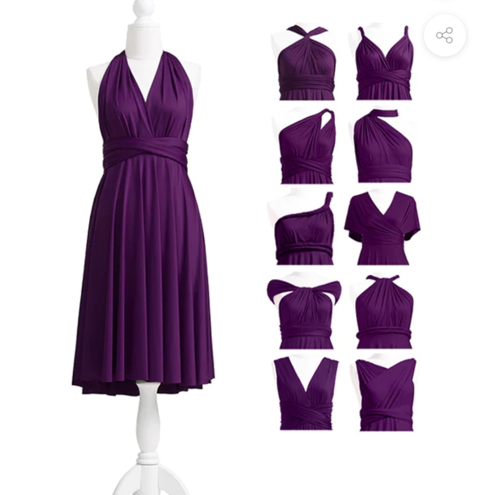 Purple shirt infinity dress